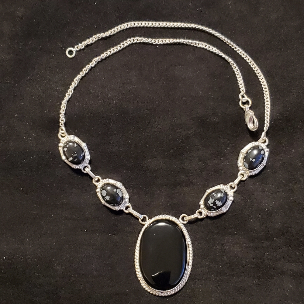 925 Silver Semi-precious Stones Handmade Necklace